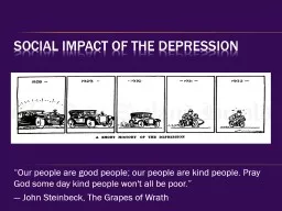 Social Impact of the Depression