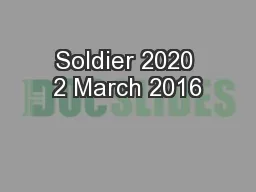 Soldier 2020 2 March 2016