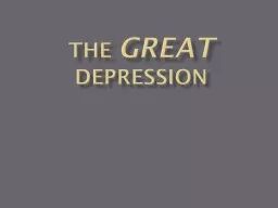 The  Great   Depression The