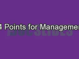 14 Points for Management