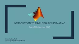 Introduction to  PsychToolbox