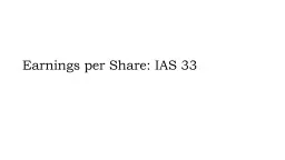 Earnings per Share: IAS 33