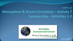 EVPP 110 Atmosphere  & Ocean Circulation – Activity