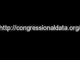 http://congressionaldata.org/