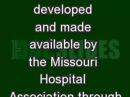 This exercise program was developed and made available by the Missouri Hospital Association