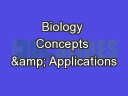 Biology Concepts & Applications