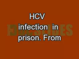 HCV  infection  in prison. From