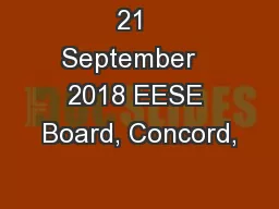 21  September   2018 EESE Board, Concord,