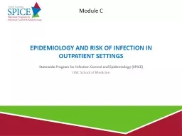 Epidemiology and Risk of Infection in outpatient Settings