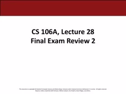 CS 106A, Lecture  28 Final Exam Review
