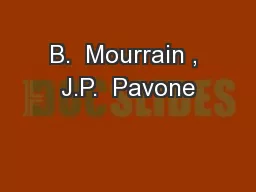 B.  Mourrain , J.P.  Pavone