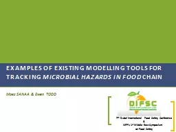 Examples of Existing modelling tools for tracking