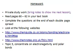 Homework Private study work