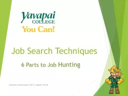 Job Search Techniques Created by Linda Brannock 1/20/13, updated 3/20/18