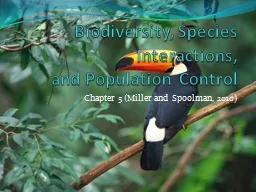 Biodiversity, Species Interactions,