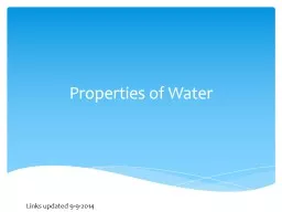 Properties of Water Links