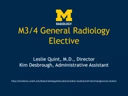 M3/4 General  Radiology Elective