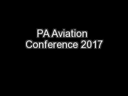 PA Aviation Conference 2017