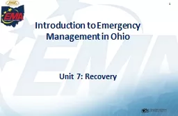 Introduction to Emergency Management in Ohio