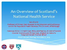 An Overview of Scotland’s National Health