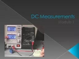 DC Measurements Module-1
