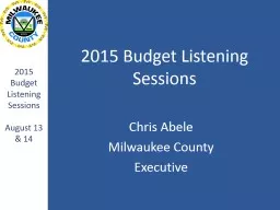 2015 Budget Listening Sessions