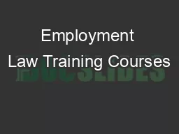 Employment Law Training Courses