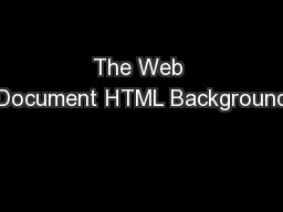 The Web Document HTML Background
