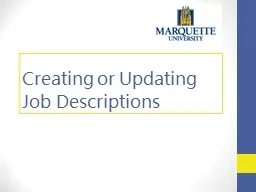 Creating or Updating Job Descriptions