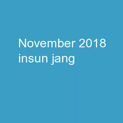 November 2018 Insun  Jang,