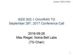 IEEE 802.1 OmniRAN TG September 26
