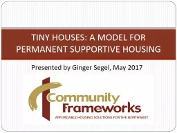 Presented by Ginger Segel, May 2017