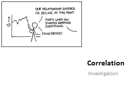 Correlation Investigation