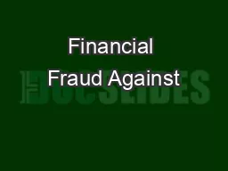 Financial Fraud Against