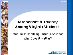 Module 1: Reducing  Chronic Absence
