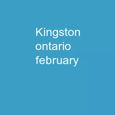 Kingston, Ontario February