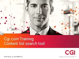 Cgi.com   Training Content list search tool