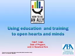 Using education  and training to open hearts and minds