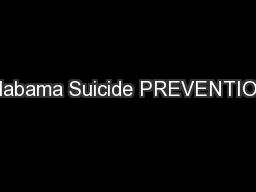 Alabama Suicide PREVENTION