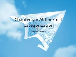 Chapter 5.1: Airline Cost Categorization