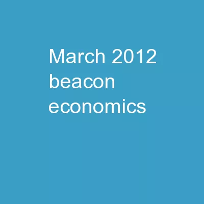 March 2012 Beacon Economics