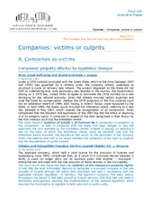 Factsheet Companies victims or culprits March  This Fa