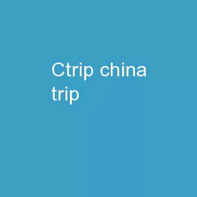 Ctrip  (China Trip) 携程