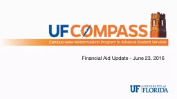 Financial Aid Update - June 23, 2016
