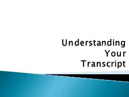 Understanding  Your  Transcript