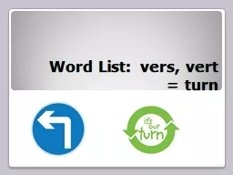 Word List:  vers ,  vert