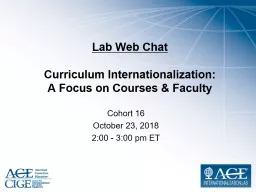 Lab Web Chat Curriculum Internationalization: