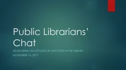 Public Librarians’ Chat