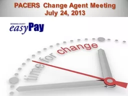 PACERS Change Agent Meeting