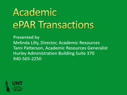 Academic ePAR Transactions